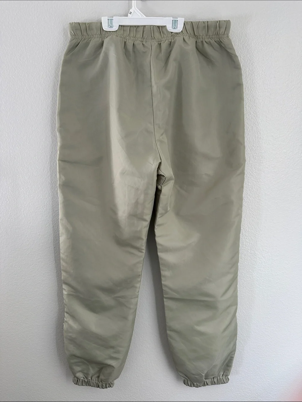Essentials Fear of God Seafoam Green Nylon Drawstring Zipper Joggers SZ Medium